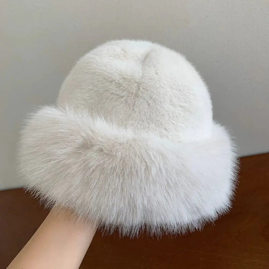 4-Fluffy Faux Fur Winter Hat: Warm, Stylish, and Windproof